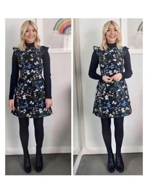 Karen Millen Botanical Floral Jacquard Dress UK14/US10 NWT ASO Holly Willoughby